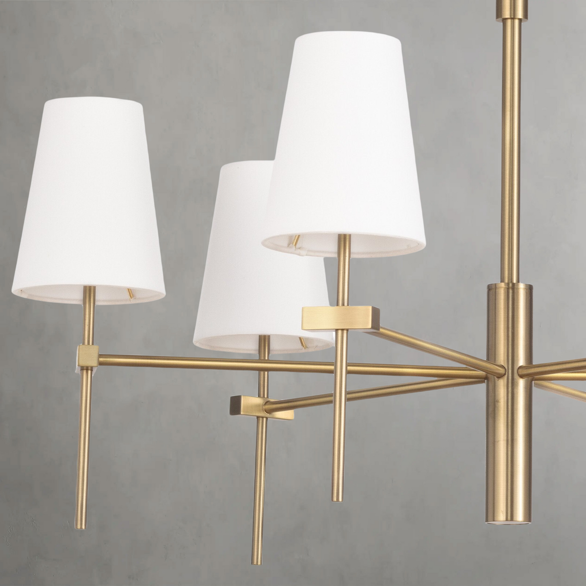 Bellith Chandelier Large, steel in natural brass - view 4