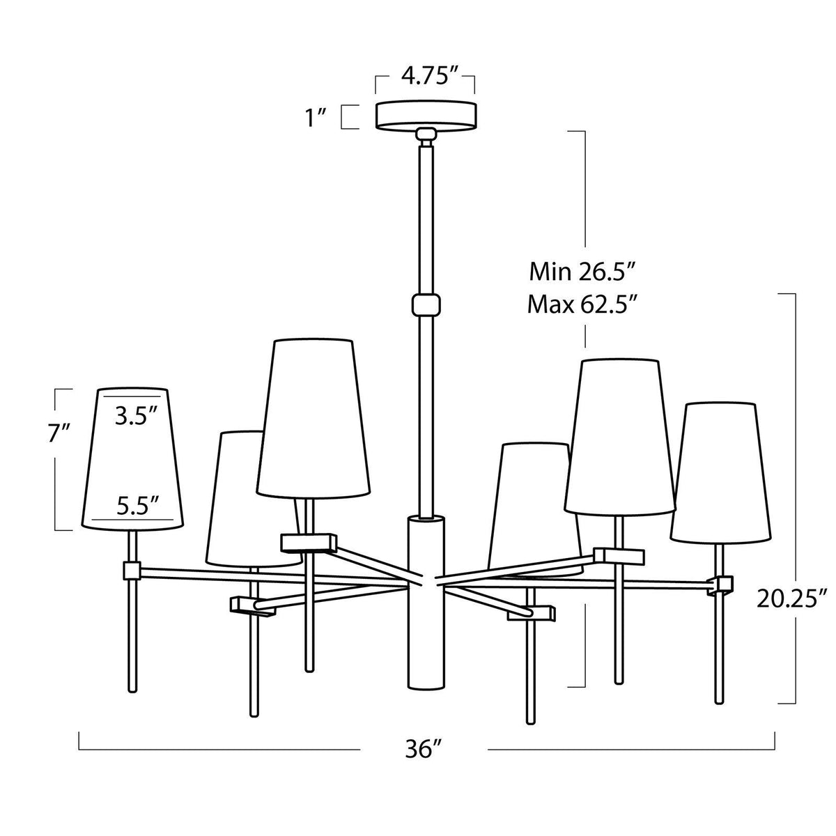 Bellith Chandelier Large, steel in natural brass - view 5