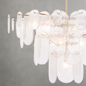 Lyrica Chandelier, glass in polished nickel - view 3