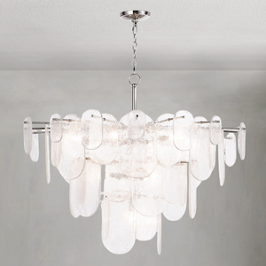 Lyrica Chandelier, glass in polished nickel - view 6