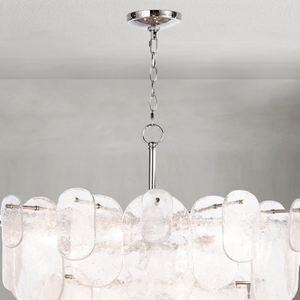 Lyrica Chandelier, glass in polished nickel - view 7