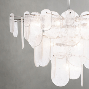 Lyrica Chandelier, glass in polished nickel - view 8