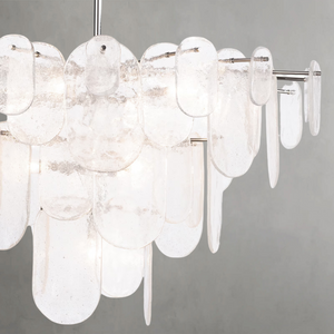Lyrica Chandelier, glass in polished nickel - view 9