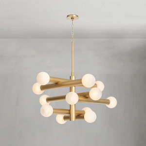 Bellara Chandelier, steel in polished nickel