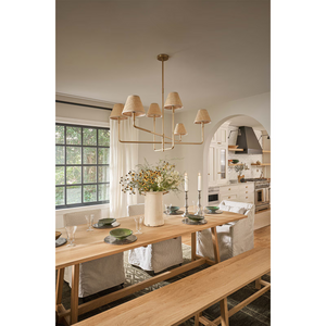 Polara Brass rattan Chandelier, in natural brass - view 8