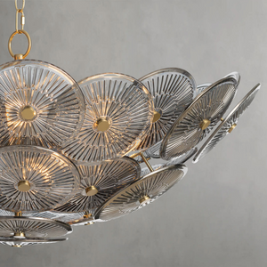 Zinnia Chandelier, glass in smoke - view 8