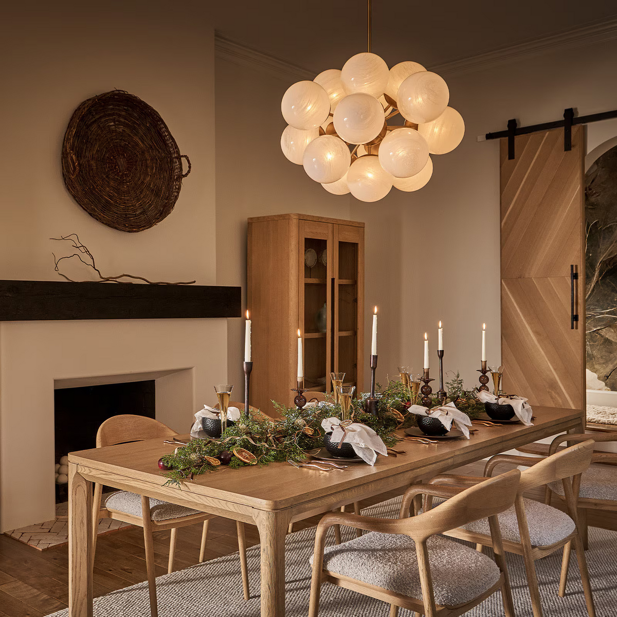 Driftelle Brass Glass Chandelier, in natural brass - view 6