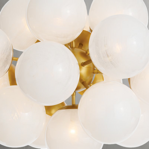 Driftelle Brass Glass Chandelier, in natural brass - view 3