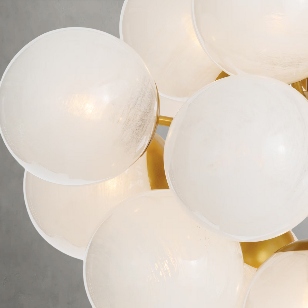 Driftelle Brass Glass Chandelier, in natural brass - view 4
