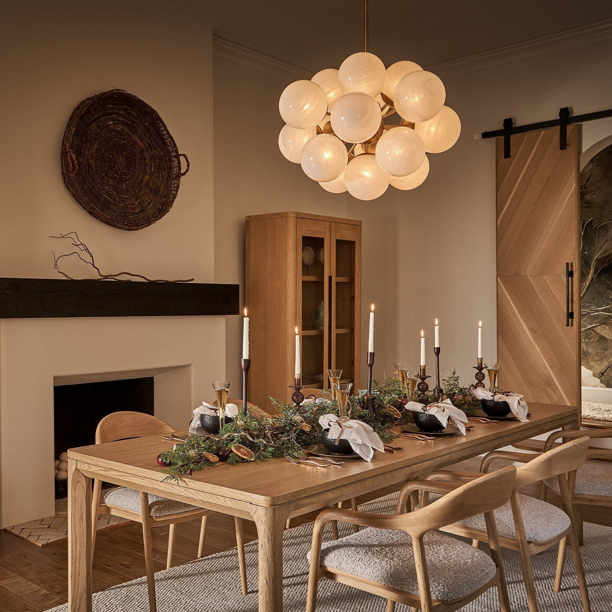 Driftelle Nickel Glass Chandelier, in polished nickel - view 6