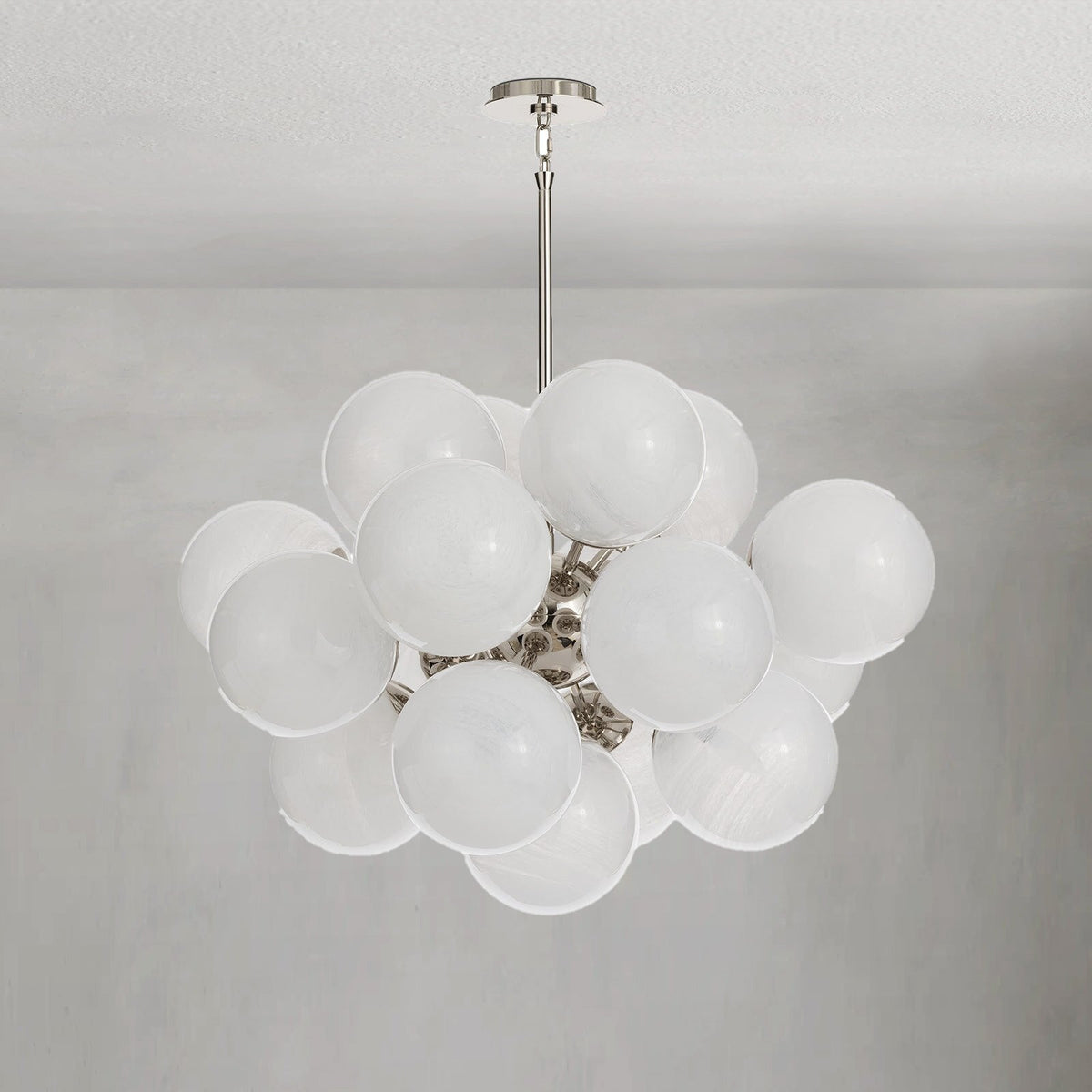 Driftelle Nickel Glass Chandelier, in polished nickel - view 2