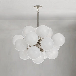 Driftelle Nickel Glass Chandelier, in polished nickel - view 2