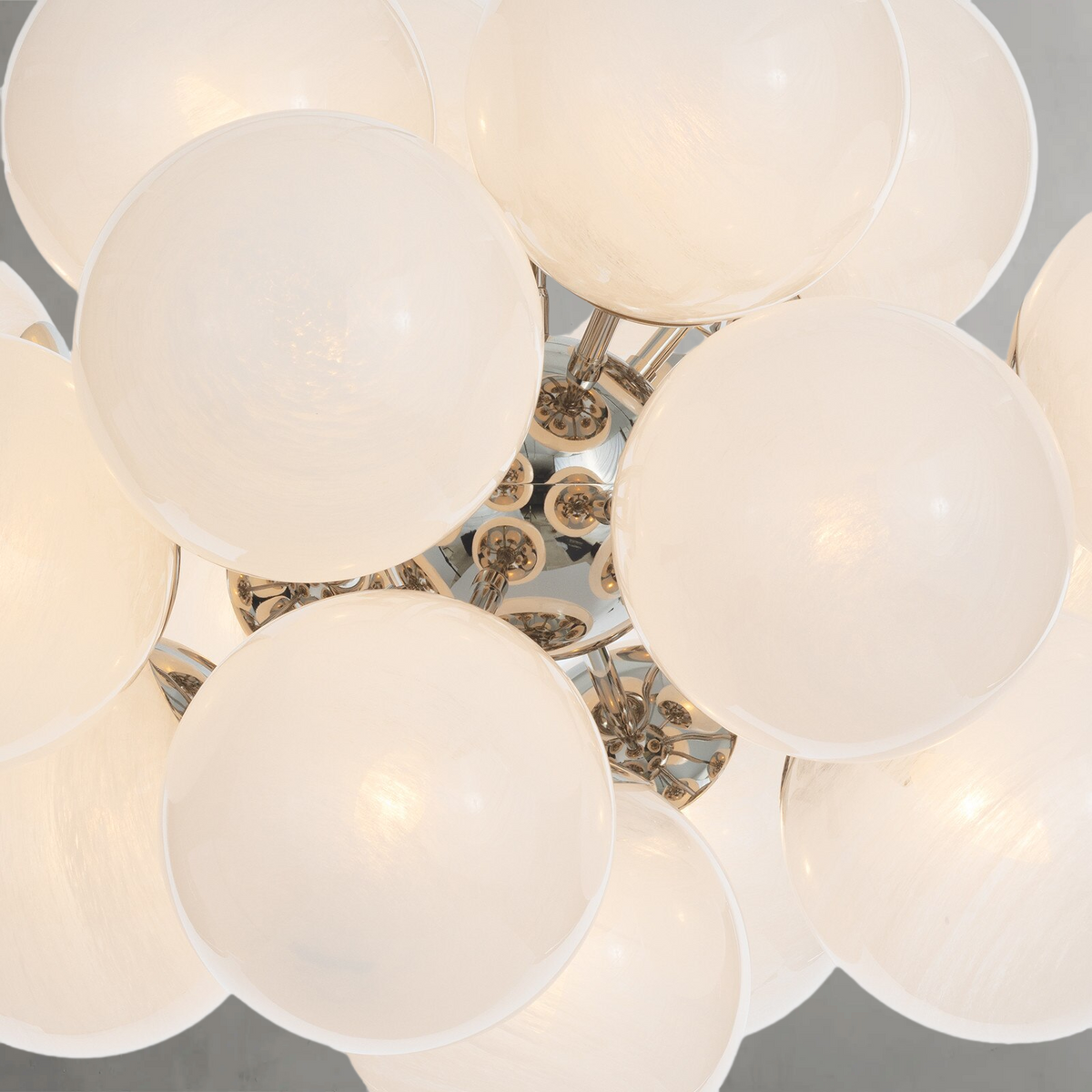 Driftelle Nickel Glass Chandelier, in polished nickel - view 3