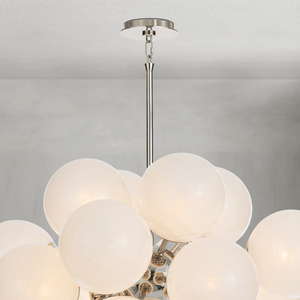 Driftelle Nickel Glass Chandelier, in polished nickel - view 5