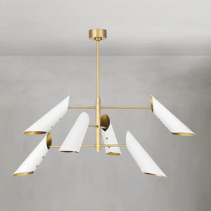 Nebine Chandelier, steel in white - view 2