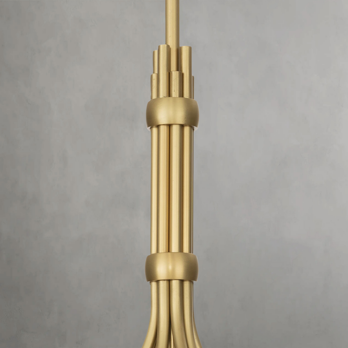 Mousseaux Chandelier, steel in natural brass - view 4