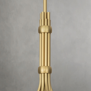 Mousseaux Chandelier, steel in natural brass - view 4