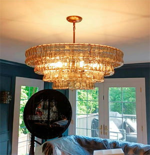 Lime 4-Tier Glass Round Chandelier - view 9