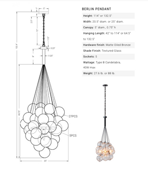 Berlin Glass Chandelier Small / Large - view 4