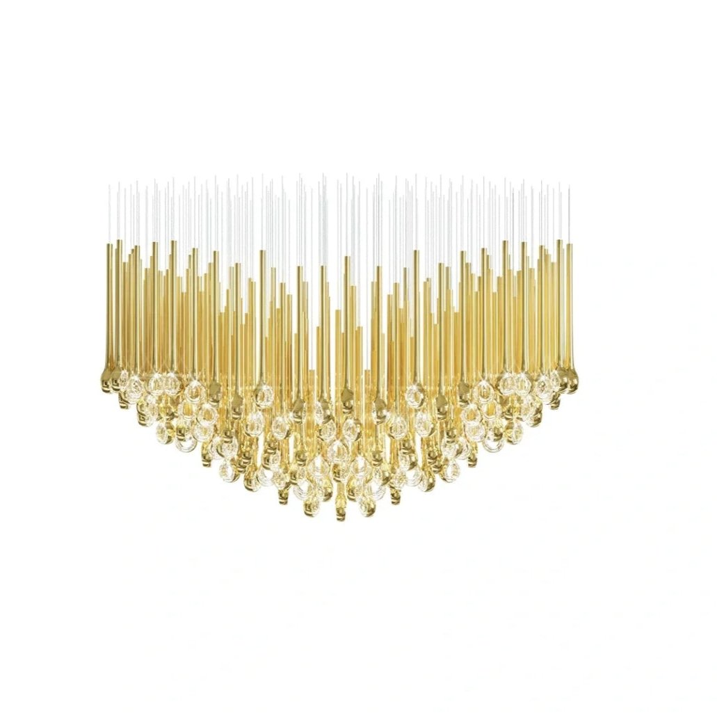 Modern Floating Long Gold Pendant Celing Chandelier for Living Room/High-ceiling - view 12