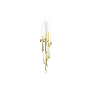 Modern Floating Long Gold Pendant Celing Chandelier for Living Room/High-ceiling - view 10