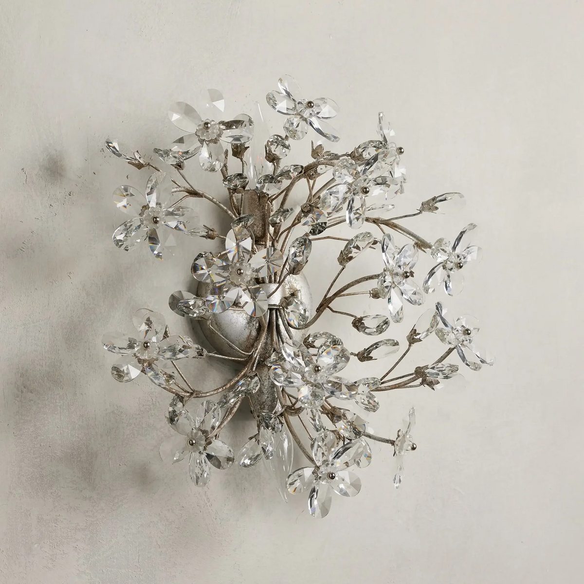 Fiore Crystal Flowers Wall Sconce 2-Light, chandelier - view 7
