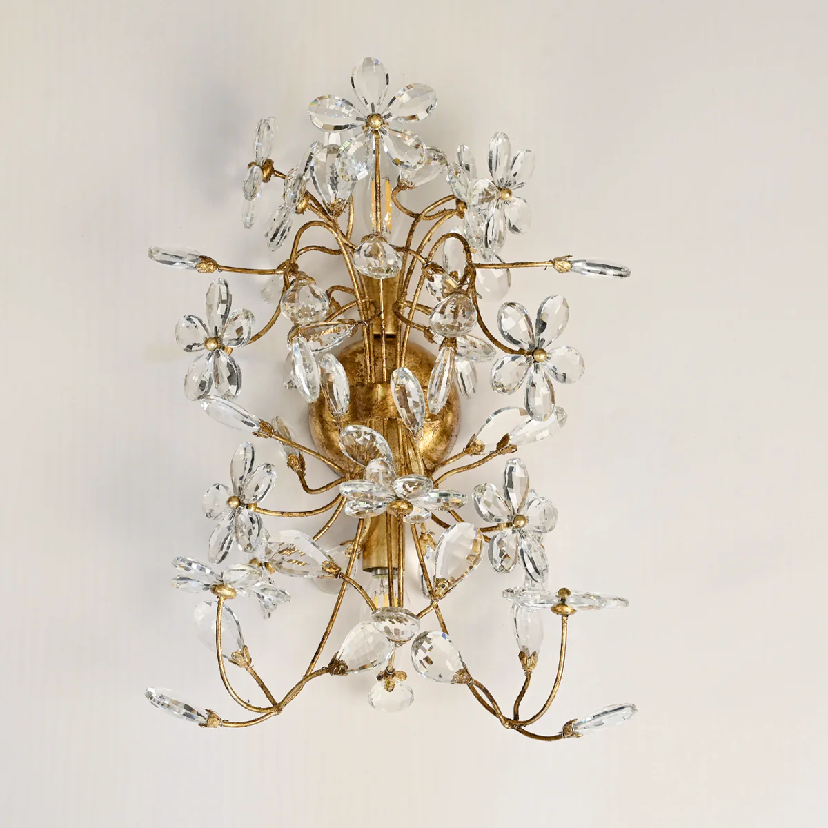 Fiore Crystal Flowers Wall Sconce 2-Light, chandelier - view 8