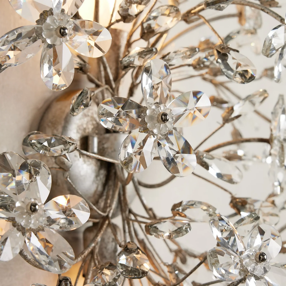 Fiore Crystal Flowers Wall Sconce 2-Light, chandelier - view 4