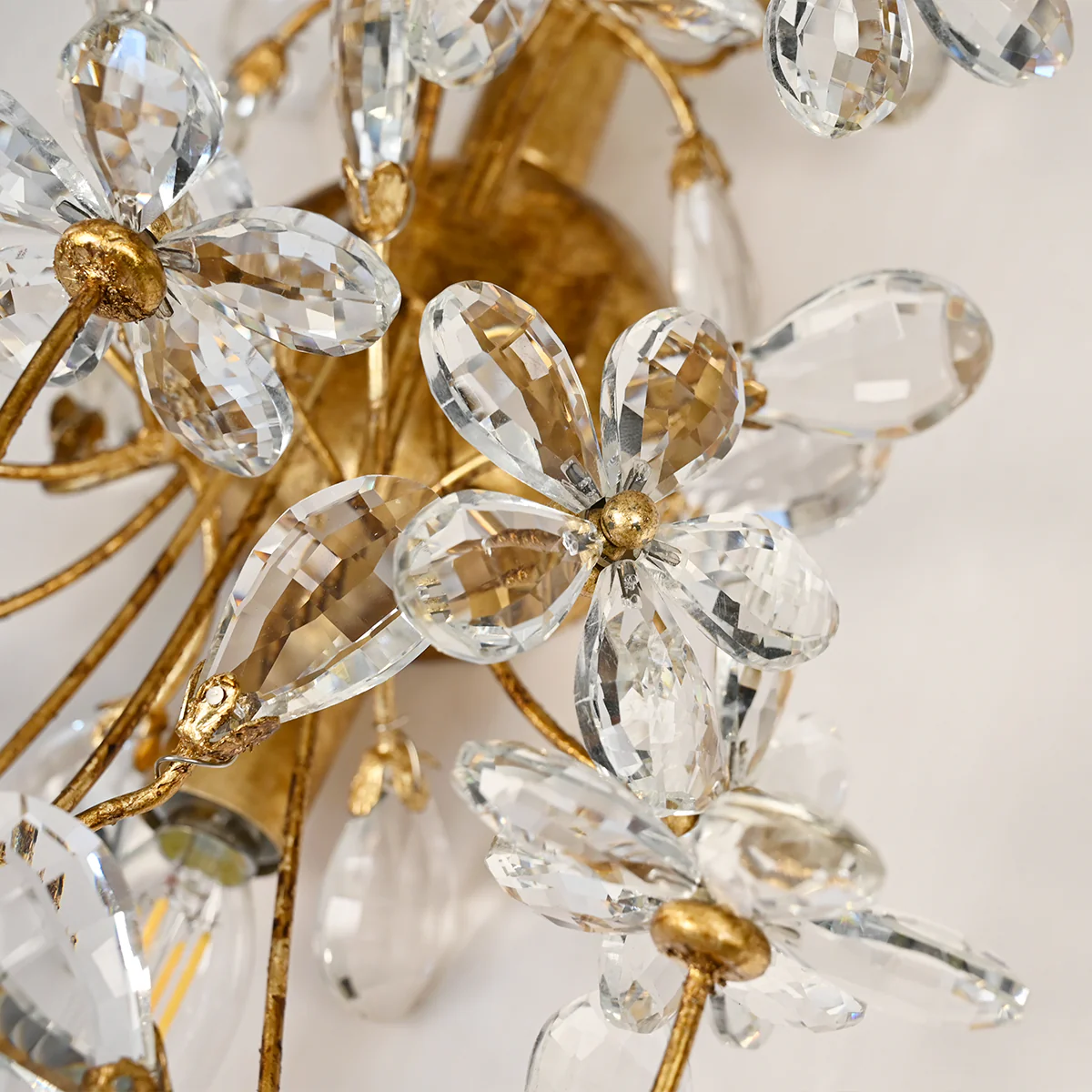 Fiore Crystal Flowers Wall Sconce 2-Light, chandelier - view 5