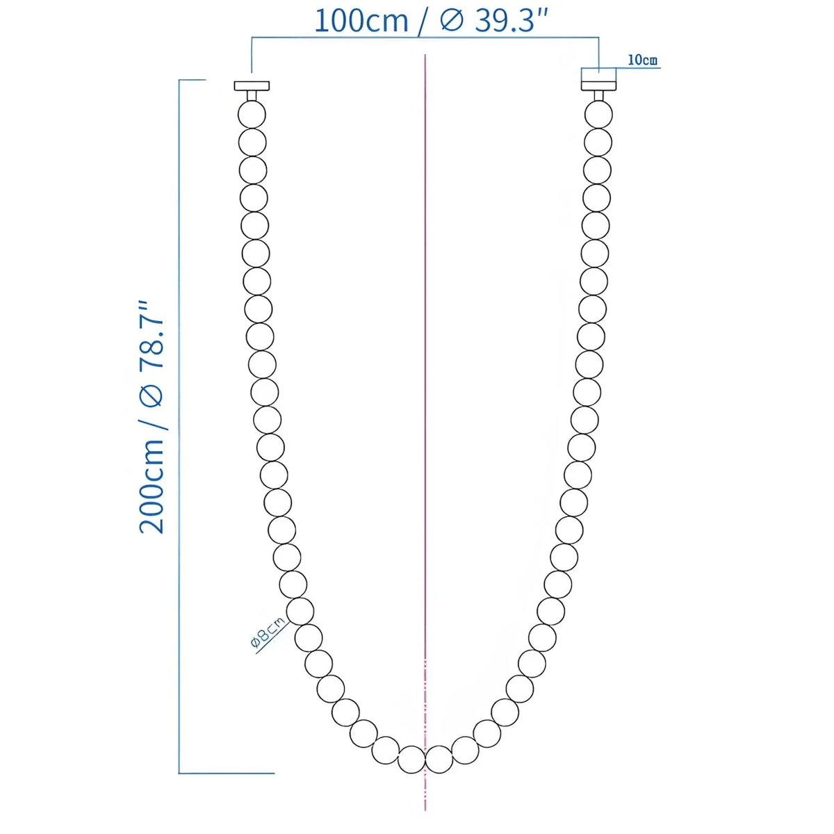 Halti Necklace Acrylic Chandelier - view 24
