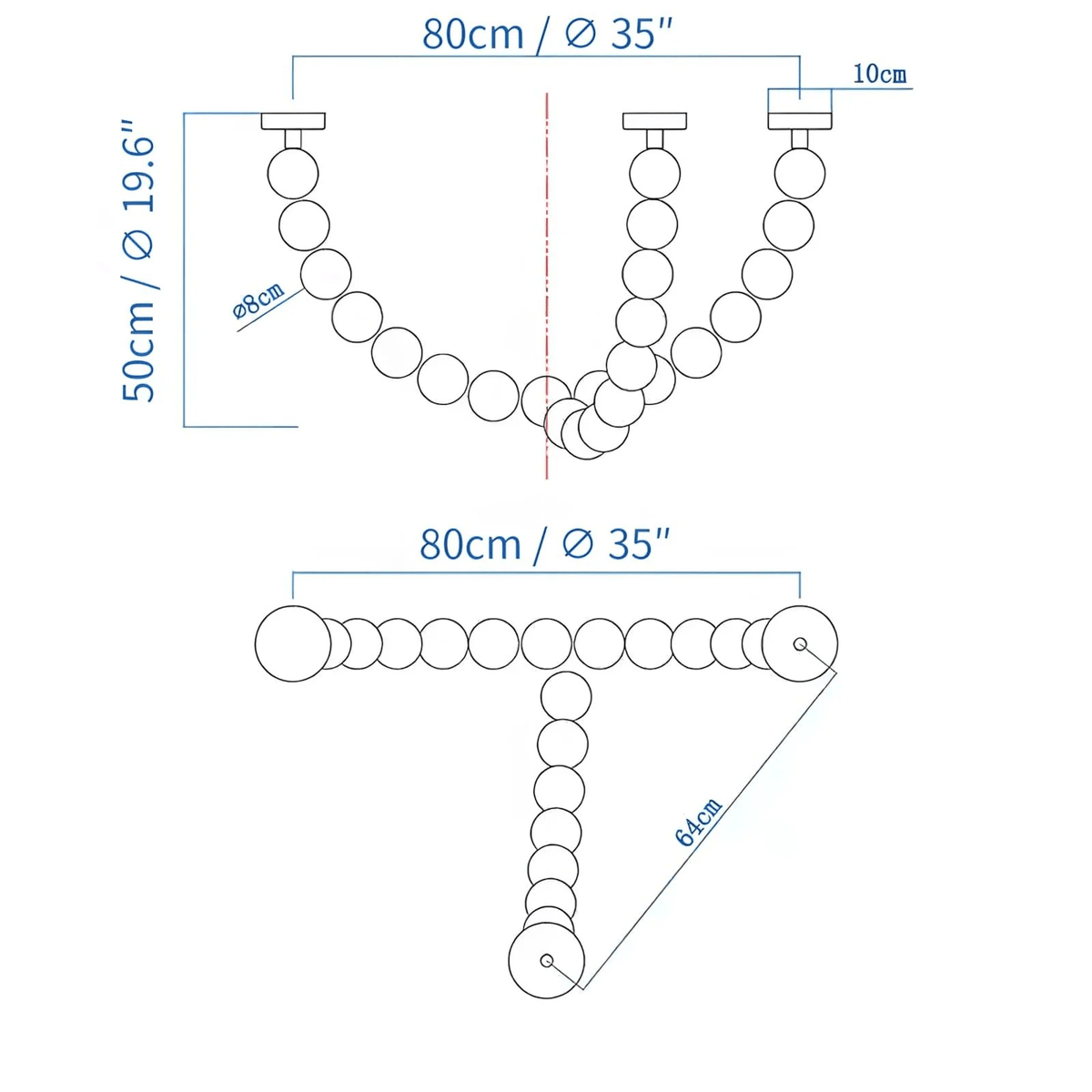 Halti Necklace Acrylic Chandelier - view 25