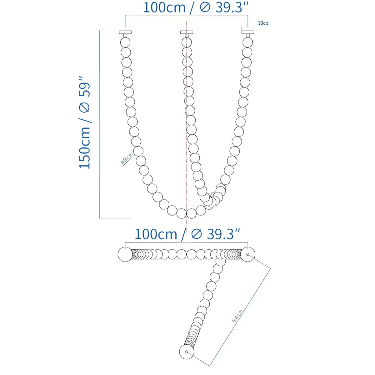 Halti Necklace Acrylic Chandelier - view 27