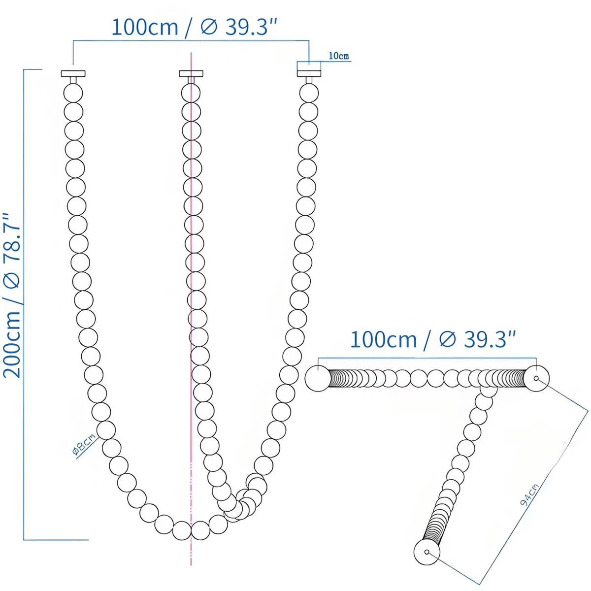 Halti Necklace Acrylic Chandelier - view 28