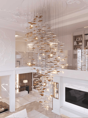 Galaxy Tidal Art Glass Crystal Spiral Chandelier - view 10