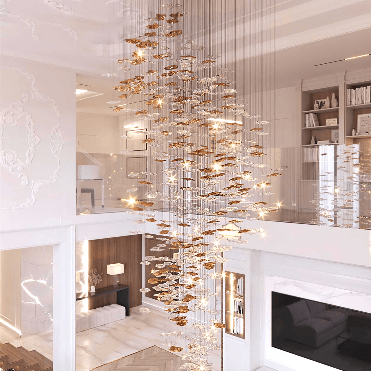 Galaxy Tidal Art Glass Crystal Spiral Chandelier - view 5