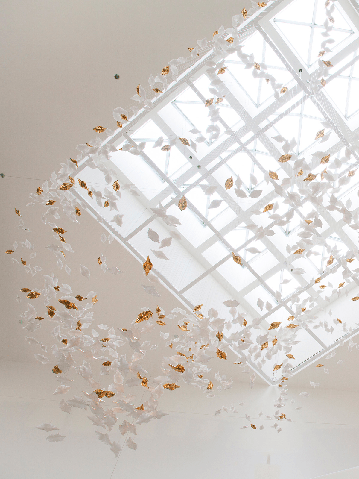 Galaxy Leaf Twisted Sculptural Meteor Shower Crystal Spiral Chandelier - view 9