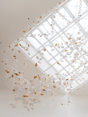 Galaxy Leaf Twisted Sculptural Meteor Shower Crystal Spiral Chandelier - view 9