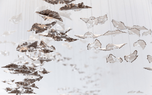 Galaxy Leaf Twisted Sculptural Meteor Shower Crystal Spiral Chandelier - view 30