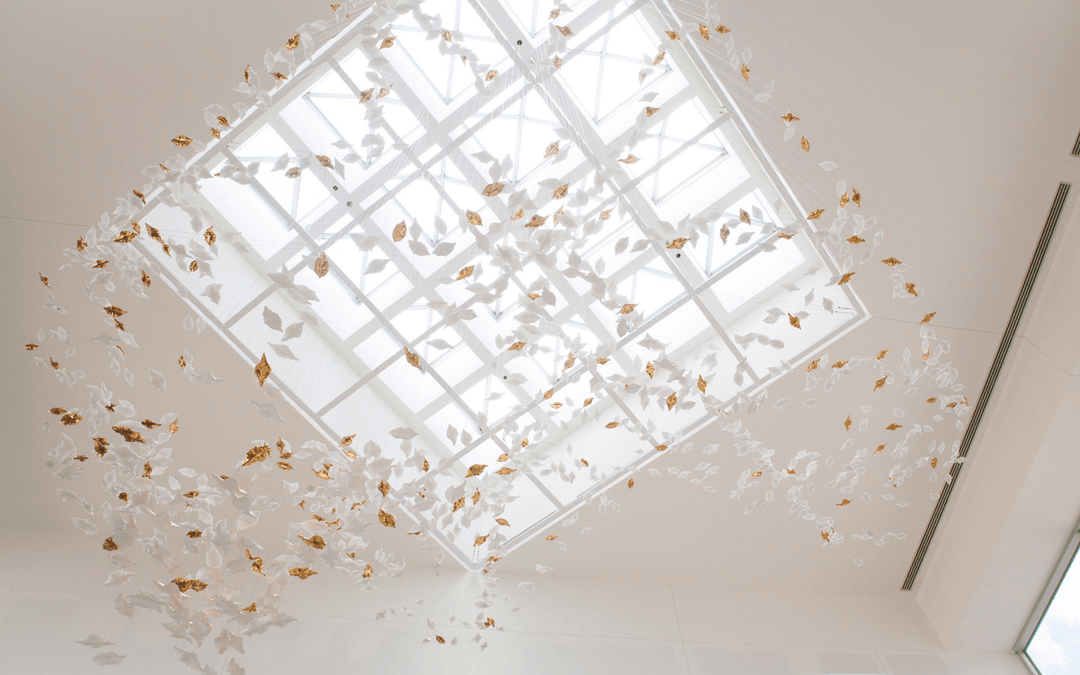 Galaxy Leaf Twisted Sculptural Meteor Shower Crystal Spiral Chandelier - view 34