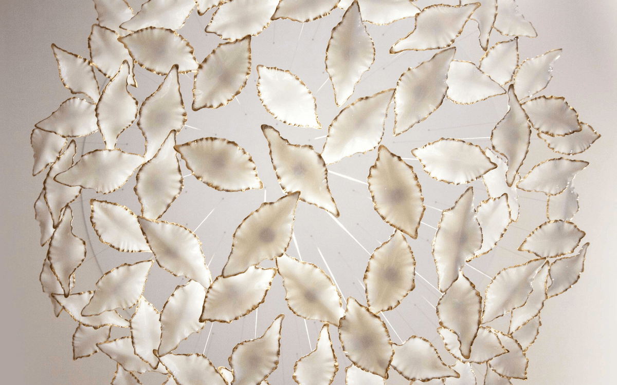 Galaxy Leaf Twisted Sculptural Meteor Shower Crystal Spiral Chandelier - view 40