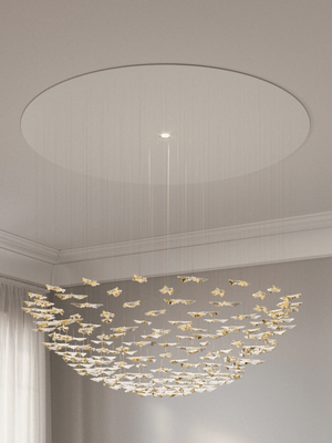 Galaxy Leaf Twisted Sculptural Meteor Shower Crystal Spiral Chandelier - view 19