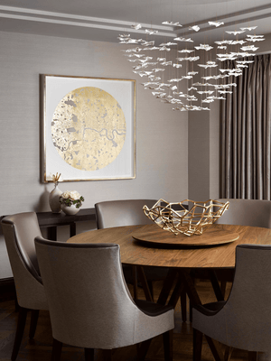 Galaxy Leaf Twisted Sculptural Meteor Shower Crystal Spiral Chandelier - view 28