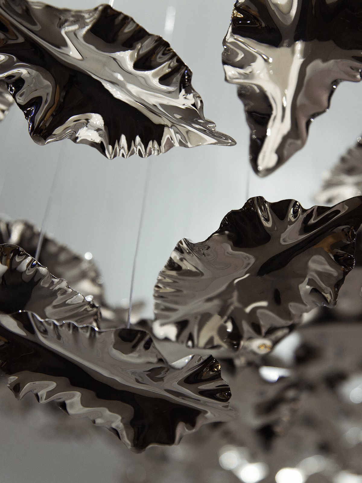 Galaxy Leaf Twisted Sculptural Meteor Shower Crystal Spiral Chandelier - view 13