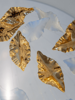 Galaxy Leaf Twisted Sculptural Meteor Shower Crystal Spiral Chandelier - view 29