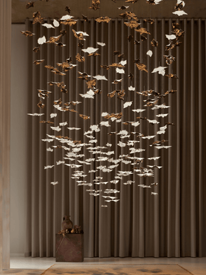 Galaxy Leaf Twisted Sculptural Meteor Shower Crystal Spiral Chandelier - view 17