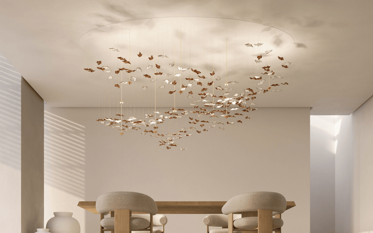 Galaxy Leaf Twisted Sculptural Meteor Shower Crystal Spiral Chandelier - view 25