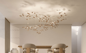 Galaxy Leaf Twisted Sculptural Meteor Shower Crystal Spiral Chandelier - view 25