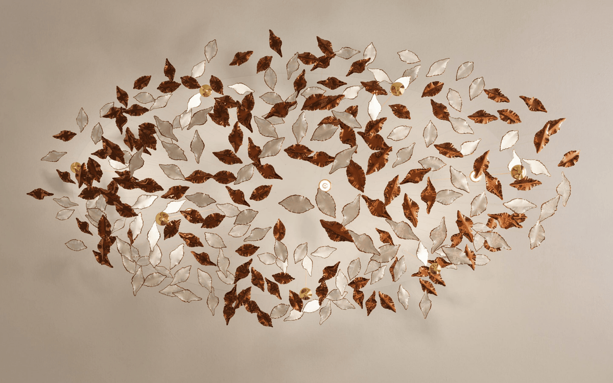 Galaxy Leaf Twisted Sculptural Meteor Shower Crystal Spiral Chandelier - view 37