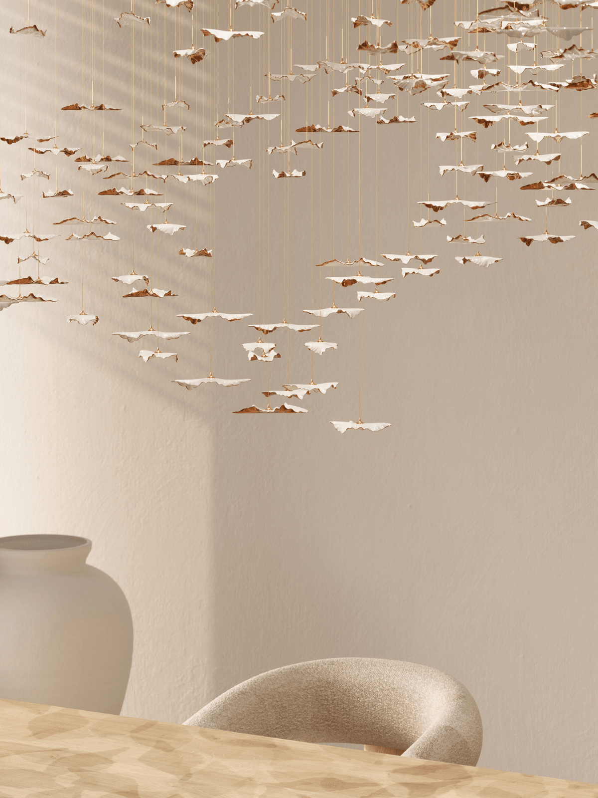 Galaxy Leaf Twisted Sculptural Meteor Shower Crystal Spiral Chandelier - view 15