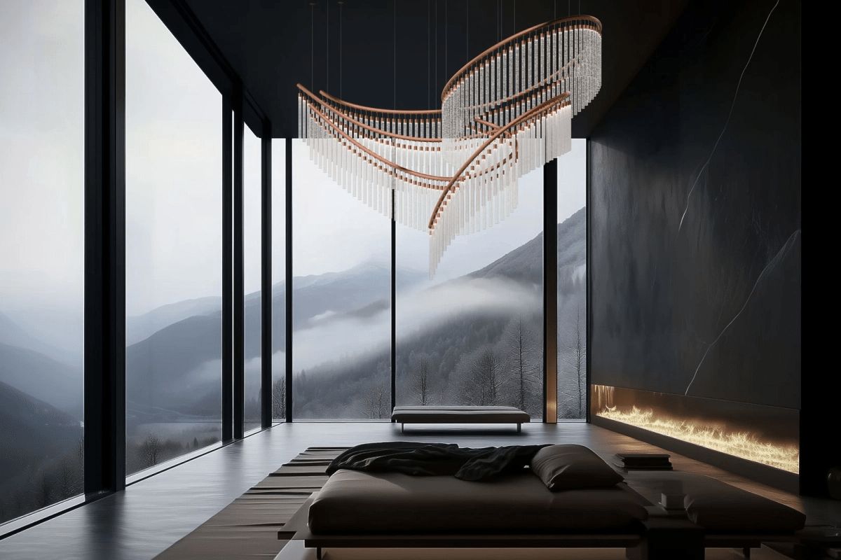 Rivella Cascade Fringe Crystal Chandelier - view 16